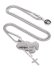 画像1: 【送料無料】KING ICE ROSARY PRAYING HANDS 2.3" WHITE GOLD NECKLACE (1)