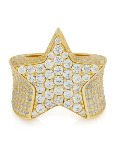 画像2: 【送料無料】KING ICE SHOOTING STAR STERLING SILVER 14K VERMEIL RING