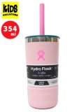 【KIDS】Hydro Flask 12 OZ KIDS TUMBLER W/STRAW LID-BLOSSOM PINK