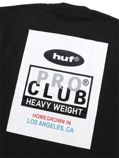 画像4: HUF PRO CLUB HEAVYWEIGHT TEE BLACK
