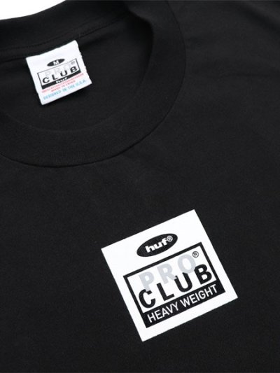 画像3: HUF PRO CLUB HEAVYWEIGHT TEE BLACK