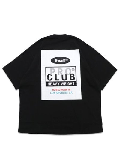 画像1: HUF PRO CLUB HEAVYWEIGHT TEE BLACK