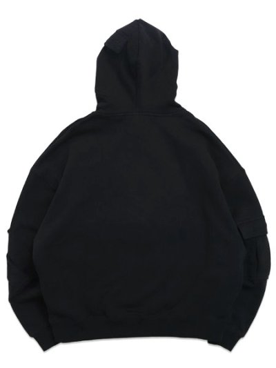 画像2: 【送料無料】HUF PRO CLUB MULTI POCKET HOODIE BLACK