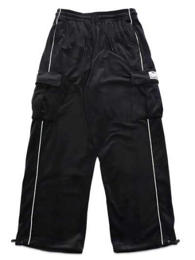 画像1: 【送料無料】HUF PRO CLUB VELOUR CARGO PANT BLACK