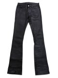 【送料無料】mnml X598 SKINNY STACKED DENIM WAXED BLACK