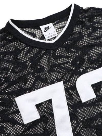 画像3: 【送料無料】NIKE WNMS CHILL WVN LACE OVER SIZED JERSEY-BLACK/WHITE
