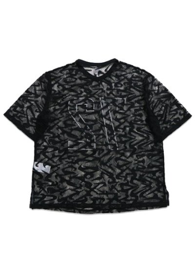 画像2: 【送料無料】NIKE WNMS CHILL WVN LACE OVER SIZED JERSEY-BLACK/WHITE