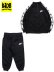 画像1: 【KIDS】NIKE CHILD FULL ZIP SET WITH LOGO TAP-BLACK (1)