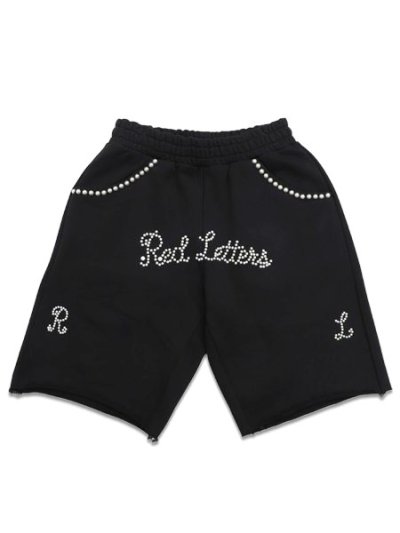 画像1: 【送料無料】RED LETTERS BLACK PEARLED FRENCH TERRY SHORTS