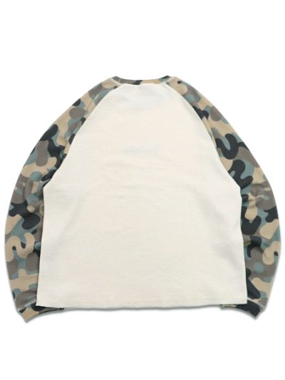 画像2: 【送料無料】RED LETTERS CAMO L/S THERMAL SHIRT CREAM/RED CAMO