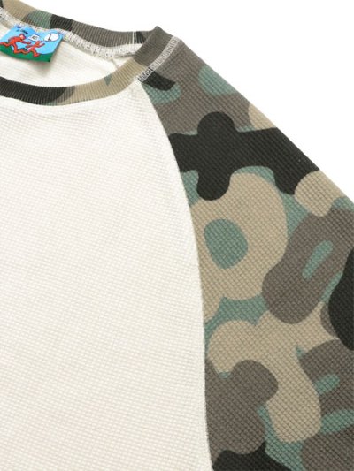 画像4: 【送料無料】RED LETTERS CAMO L/S THERMAL SHIRT CREAM/RED CAMO