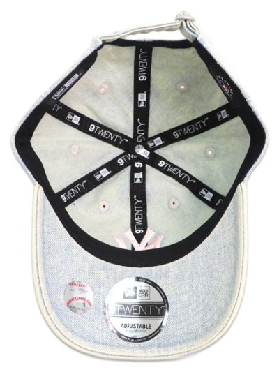 画像5: NEW ERA 9TWENTY OVER DYE DENIM YANKEES WHITE/PINK JOY