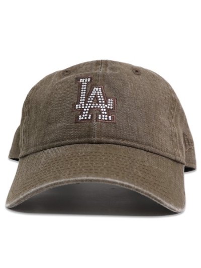 画像2: NEW ERA 9TWENTY RHINESTONE WASHED COTTON DODGERS BROWN