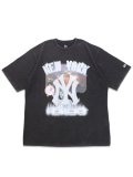 NEW ERA S/S WASHED COTTON TEE FLAME YANKEES BLACK