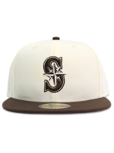 画像2: NEW ERA 59FIFTY 2-TONE MARINERS CHROME/WALNUT