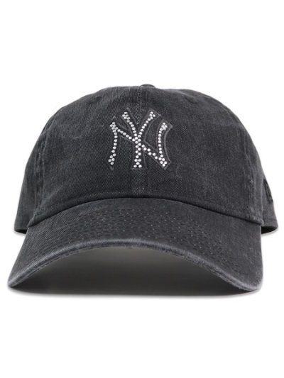 画像2: NEW ERA 9TWENTY RHINESTONE WASHED COTTON YANKEES BLACK