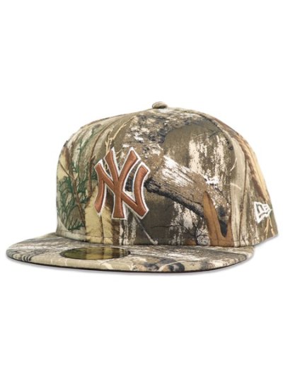 画像1: NEW ERA 59FIFTY YANKEES REALTREE CAMO/CHOCOLATE