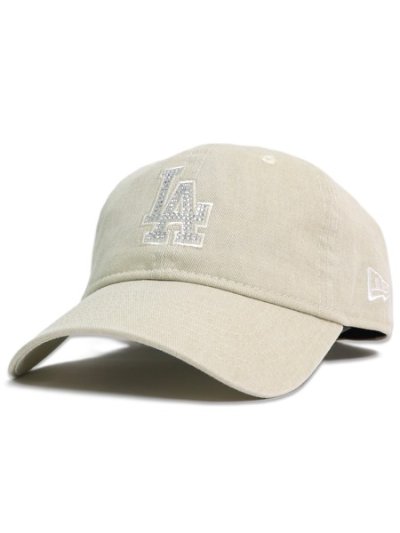 画像1: NEW ERA 9TWENTY RHINESTONE WASHED COTTON DODGERS STONE