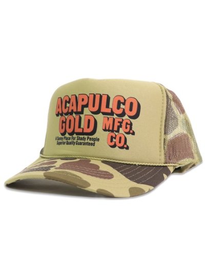 画像1: ACAPULCO GOLD OJ LOGO TRUCKER CAP CAMO