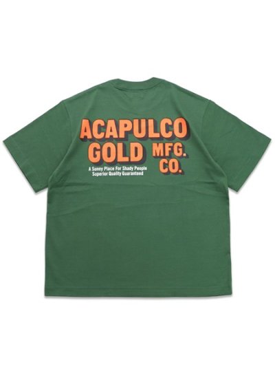 画像1: ACAPULCO GOLD OJ LOGO BOX FIT TEE FOREST