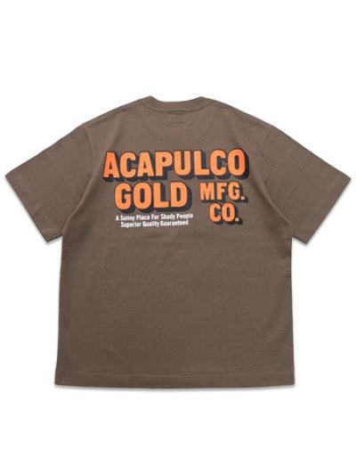 画像1: ACAPULCO GOLD OJ LOGO BOX FIT TEE WALNUT