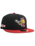 NEW ERA 59FIFTY MiLB WORCESTER RED SOX BLACK/SCARLET
