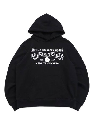 画像1: 【送料無料】DENIM TEARS ADG HOODIE BLACK/WHITE