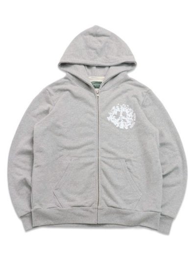 画像1: 【送料無料】DENIM TEARS DENIM UNIVERSITY ZIP HOODIE GREY/WHITE