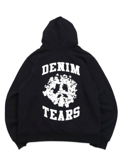 画像2: 【送料無料】DENIM TEARS DENIM UNIVERSITY ZIP HOODIE BLACK/WHITE