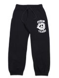 【送料無料】DENIM TEARS COTTON DENIM UNIVERSITY SWEATPANTS BLACK/WHITE