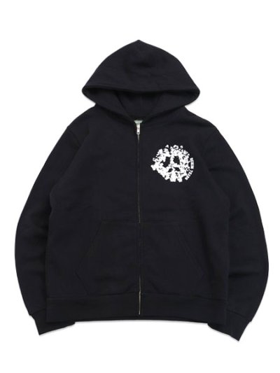 画像1: 【送料無料】DENIM TEARS DENIM UNIVERSITY ZIP HOODIE BLACK/WHITE