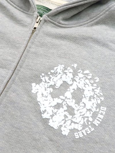 画像3: 【送料無料】DENIM TEARS DENIM UNIVERSITY ZIP HOODIE GREY/WHITE
