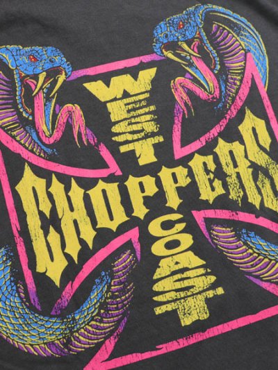 画像4: WEST COAST CHOPPERS GARMENT DYED COBRA CENTER LOGO TEE