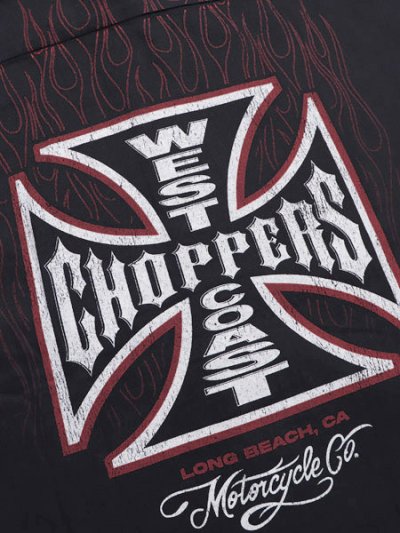 画像4: 【送料無料】WEST COAST CHOPPERS FLAMING LOGO BOXY SHIRT