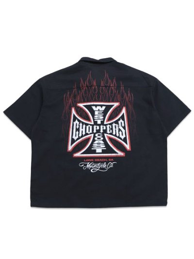 画像2: 【送料無料】WEST COAST CHOPPERS FLAMING LOGO BOXY SHIRT