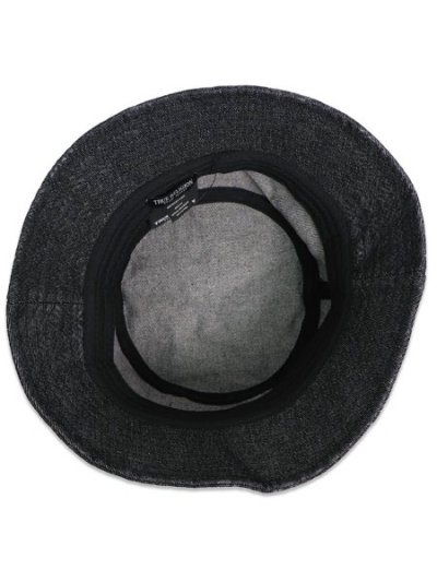 画像5: 【送料無料】TRUE RELIGION LOGO DENIM BUCKET HAT BLACK