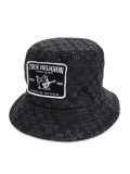 【送料無料】TRUE RELIGION LOGO DENIM BUCKET HAT BLACK
