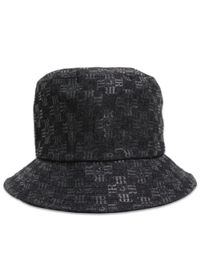 画像4: 【送料無料】TRUE RELIGION LOGO DENIM BUCKET HAT BLACK