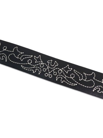 画像4: 【送料無料】TRUE RELIGION HORSESHOE STITCH LOGO BUCKLE BELT BLACK