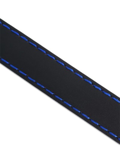 画像4: 【送料無料】TRUE RELIGION ENAMEL HORSESHOE BUCKLE STITCH BELT BLUE