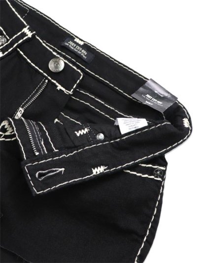 画像4: 【送料無料】TRUE RELIGION WMNS JOEY LOW RISE SUPER T FLAP SHORT BODY RINSE BLACK