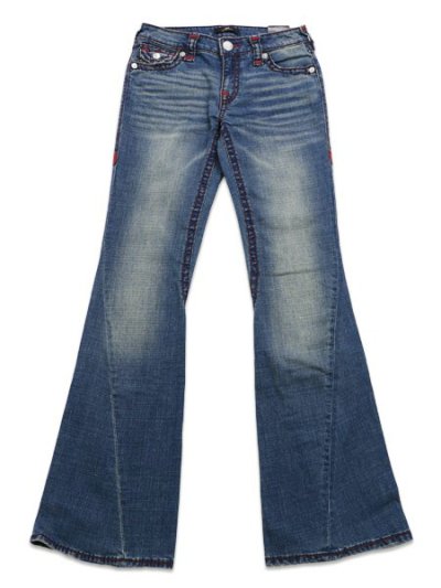 画像2: 【送料無料】TRUE RELIGION WMNS JOEY MID RISE SUPER T FLARE DARK WASH