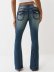 画像7: 【送料無料】TRUE RELIGION WMNS JOEY MID RISE SUPER T FLARE DARK WASH (7)