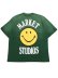 画像1: 【送料無料】MARKET SMILEY LOCK UP TEE DARK GREEN (1)