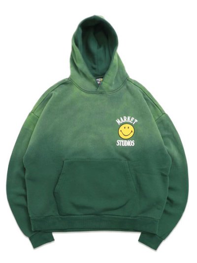 画像2: 【送料無料】MARKET SMILEY LOCK UP HOODIE DARK GREEN