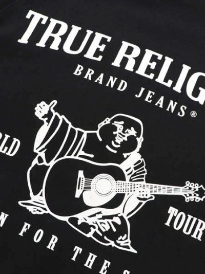 画像5: 【送料無料】TRUE RELIGION MESH PANEL BIG T CARGO HOODIE BLACK