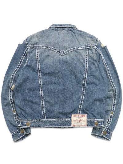 画像2: 【送料無料】TRUE RELIGION JIMMY ROPE STITCH OVERSIZED DENIM JACKET INCONE DUST MW