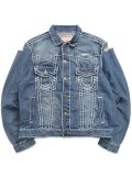 【送料無料】TRUE RELIGION JIMMY ROPE STITCH OVERSIZED DENIM JACKET INCONE DUST MW