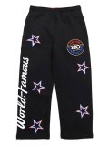 HARLEM GLOBETROTTERS WORLD FAMOUS SWEATPANT BLACK/RED