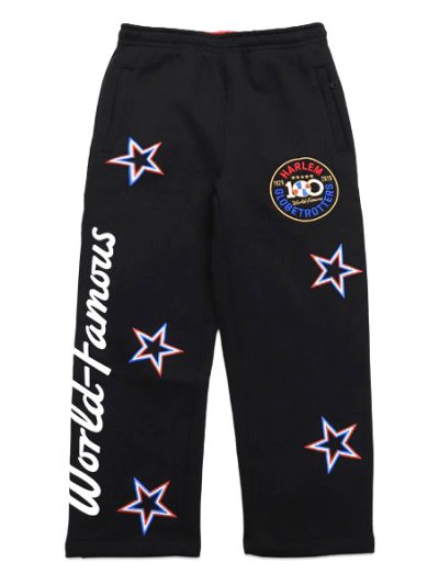 画像1: HARLEM GLOBETROTTERS WORLD FAMOUS SWEATPANT BLACK/RED